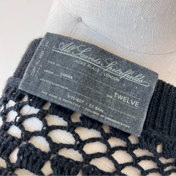 All Saints Spitalfields Crocheted poncho size 12 - Picture 5 of 7